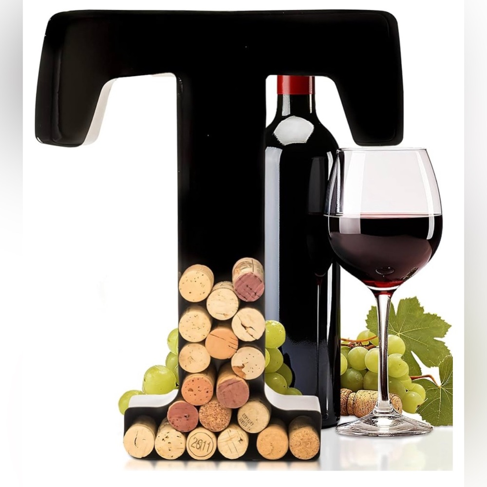 will's Metal Wine Cork Holder - Letter T